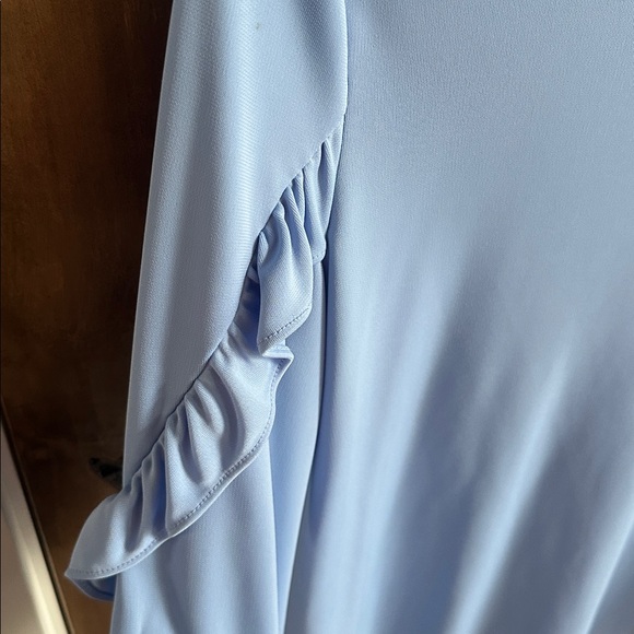 Ann Taylor Sky Blue Ruffle Sleeve Blouse - Picture 9 of 11